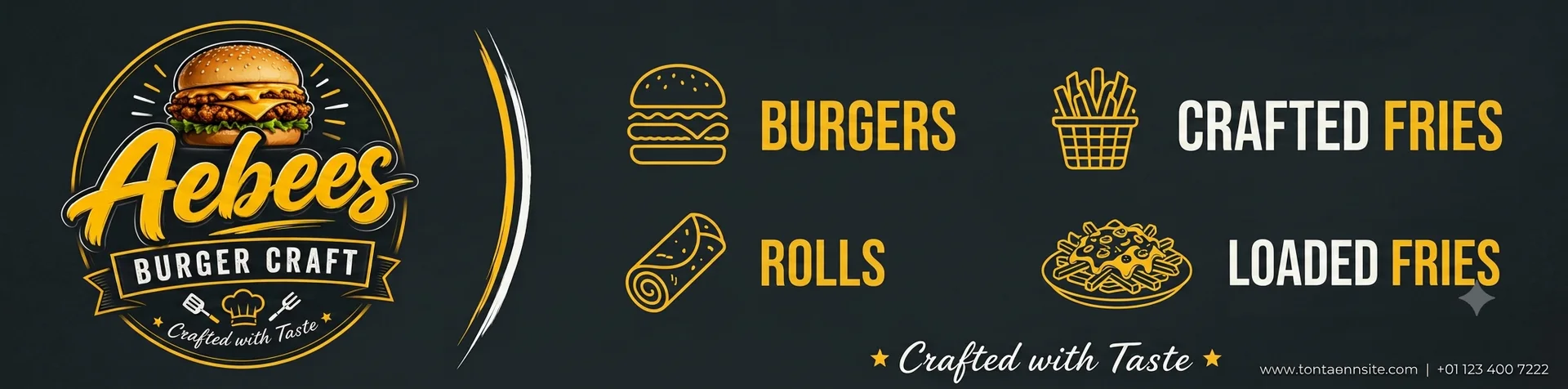 Aebees Burger Craft banner - order online in Gulbahar, Karachi