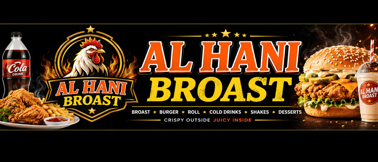 Al Hani Broast banner - order online in Korangi District, Karachi