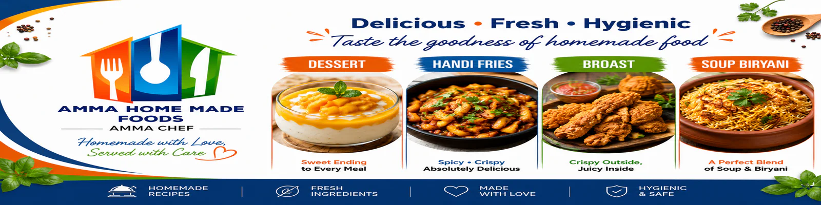 Amma Home Made Foods banner - order online in Korangi District, Karachi