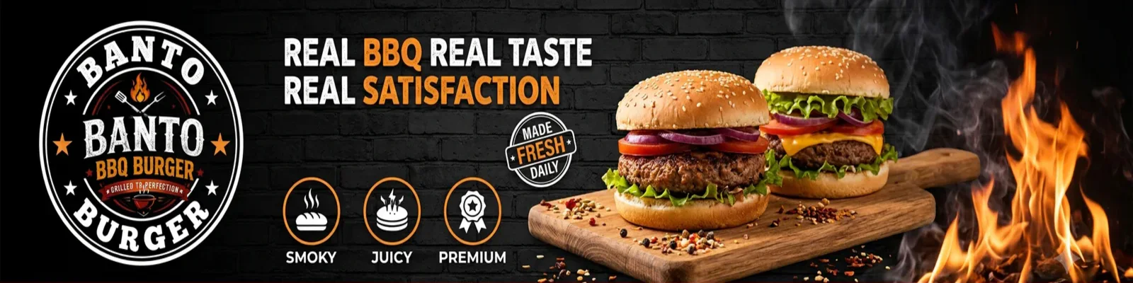 Banto BBQ Burger banner - order online in Liaquatabad, Karachi
