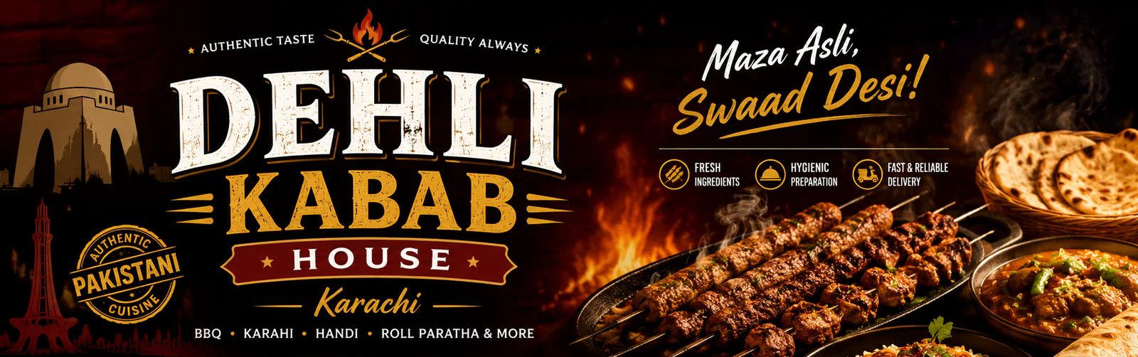 Dehli Kabab House - Karachi banner - order online in Federal B Area Block 7, Karachi