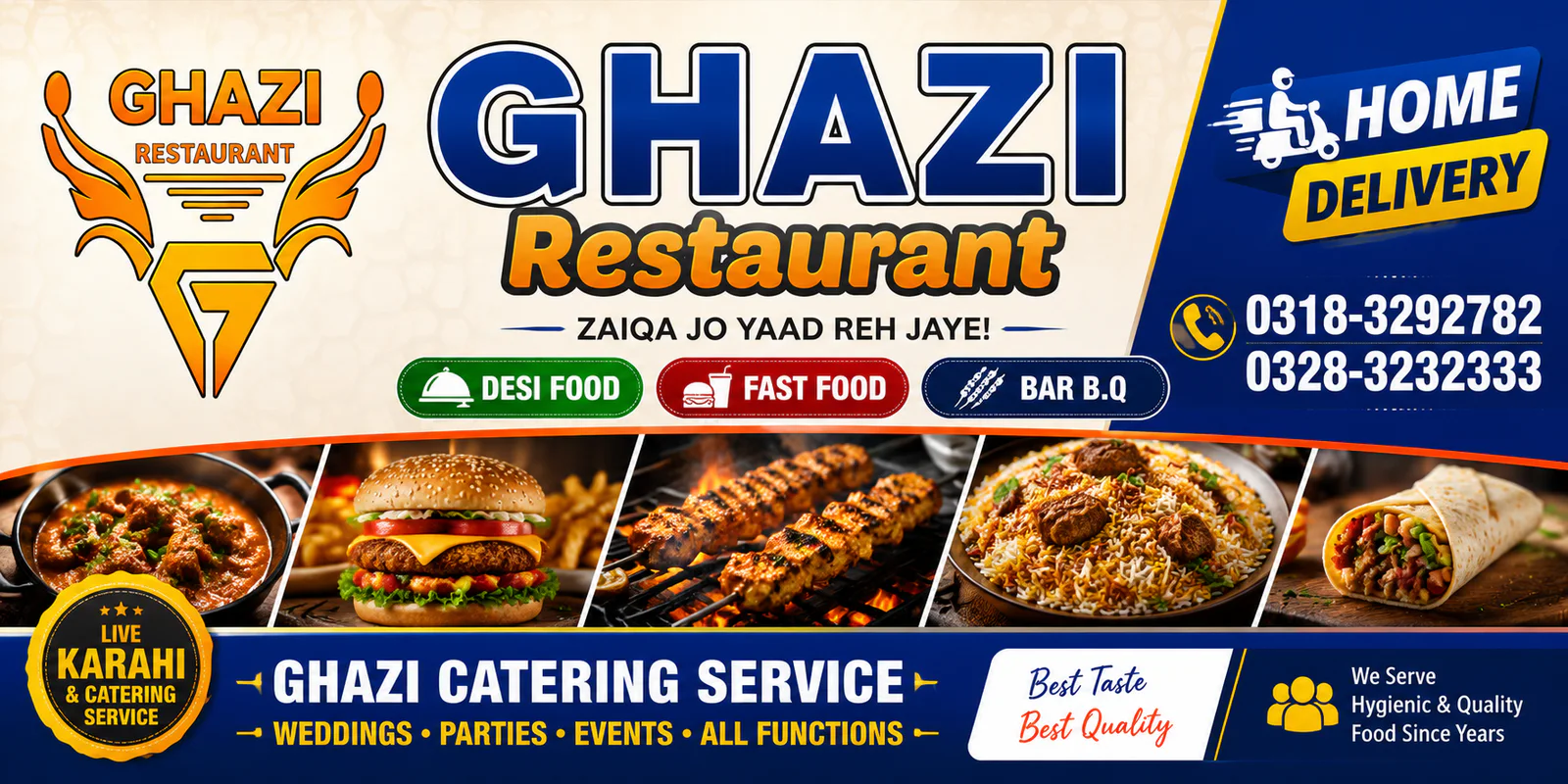 Ghazi Restaurant & Bar BQ banner - order online in Korangi 5, Karachi