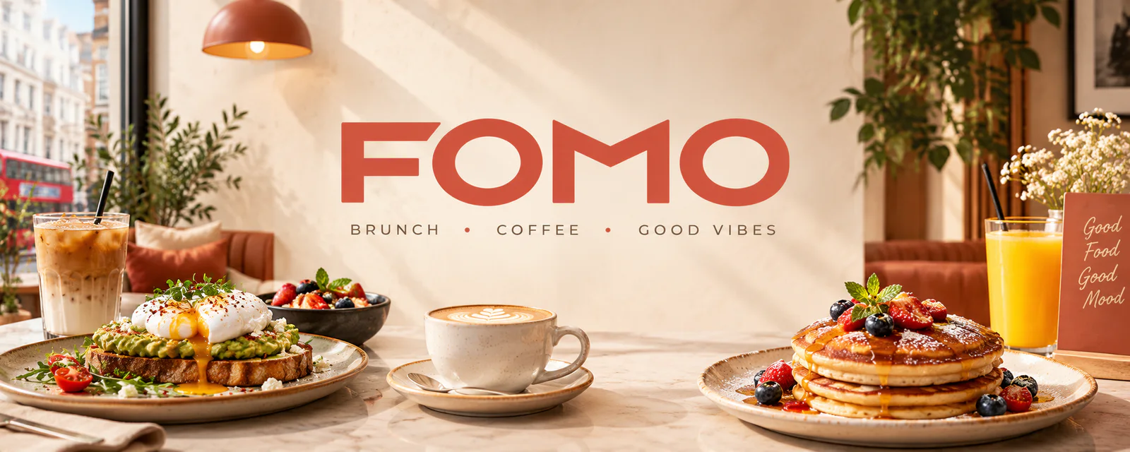 Fomo Brunch banner - order online in Delivery Only