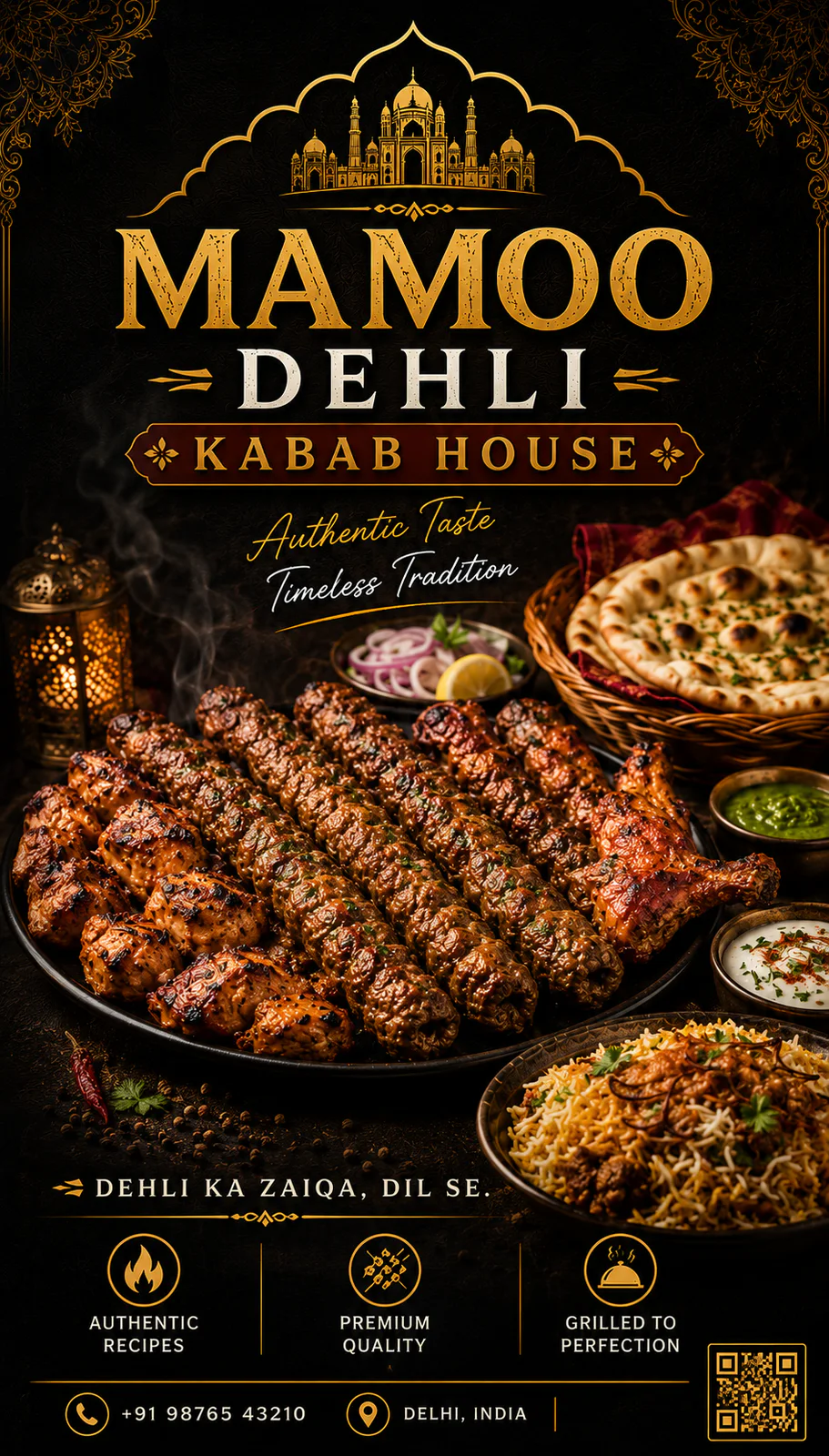 Mamoo Dehli Kabab House banner - order online in Delivery Only
