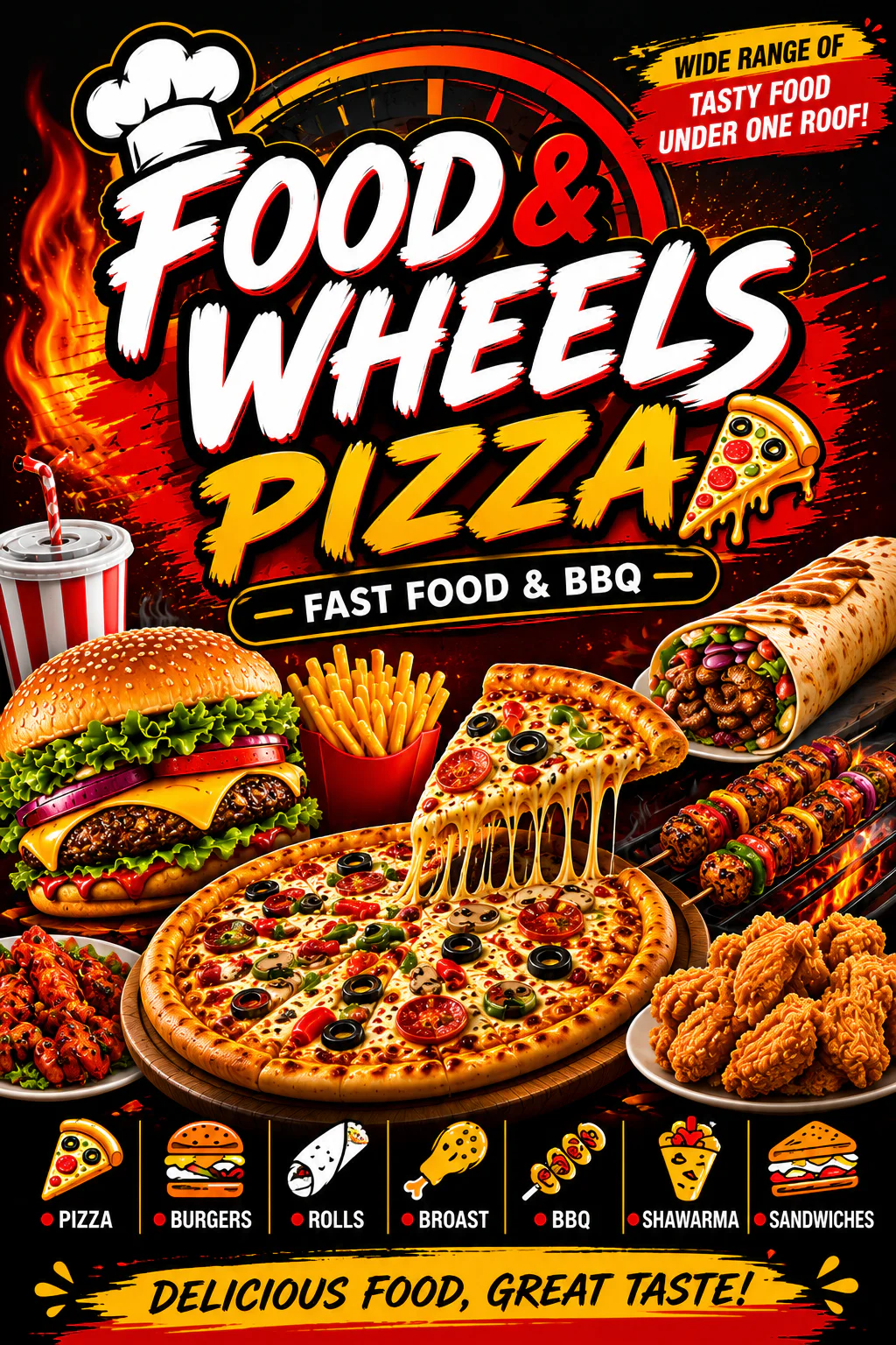 Food & Wheels banner - order online in Gulshan-e-Iqbal Block 11, Karachi