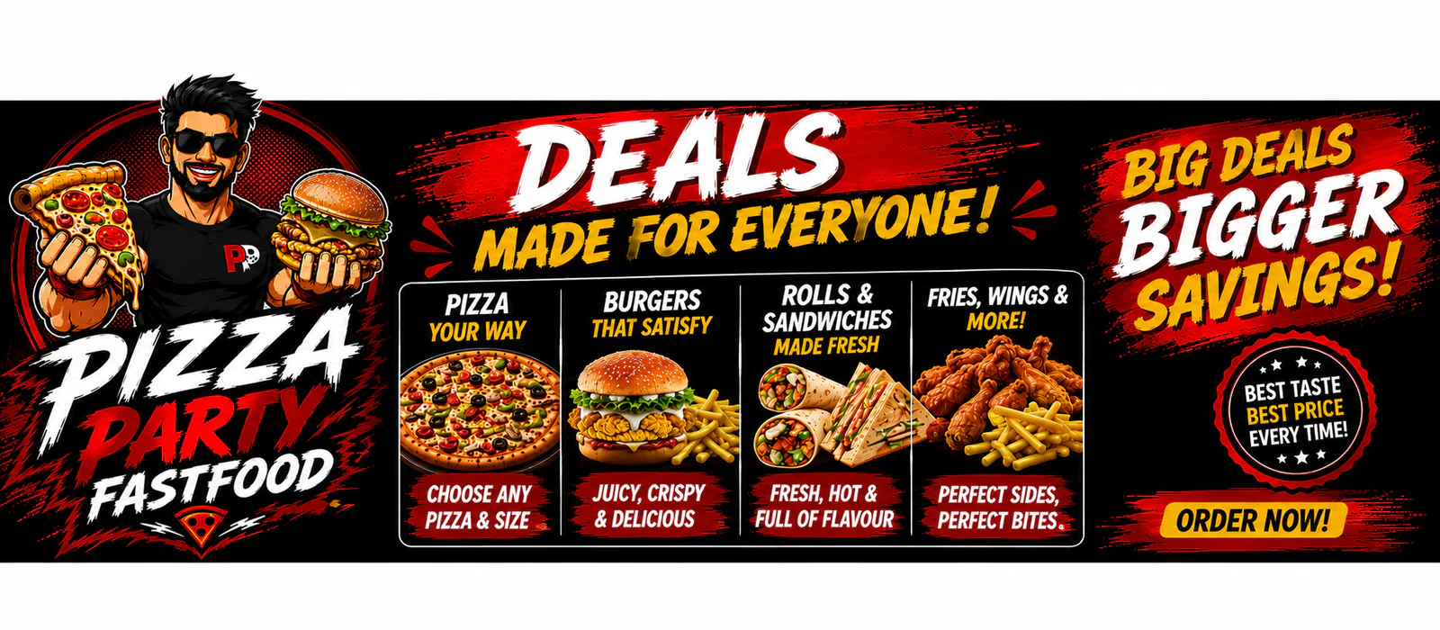 Pizza Party - Karachi banner - order online in Gulistan-e-Jauhar Block 17, Karachi