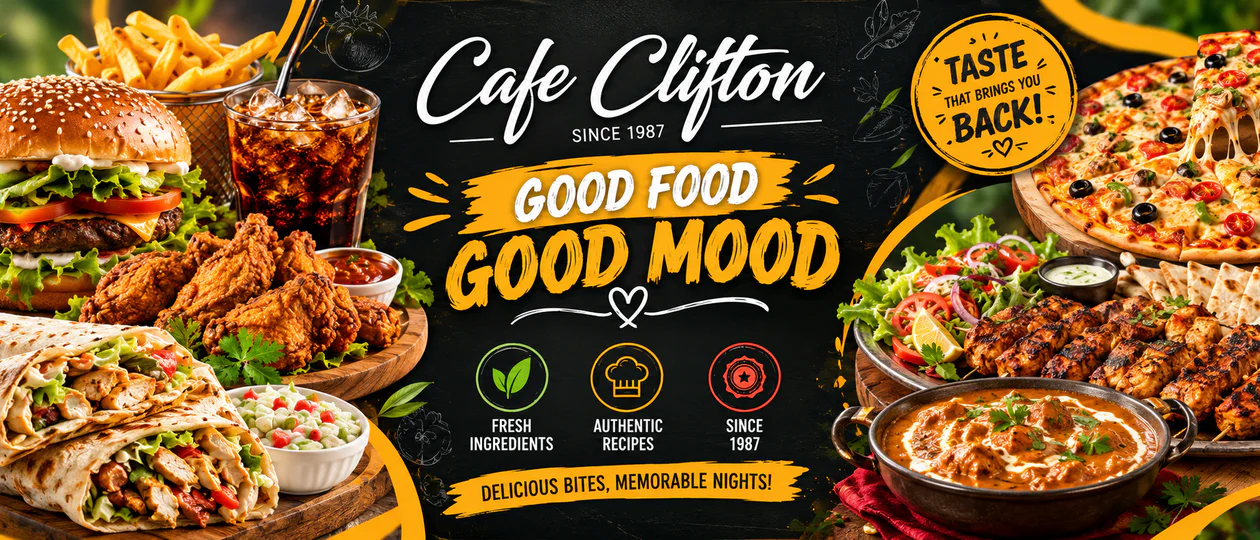 Cafe Clifton banner - order online in DHA Phase 5, Karachi
