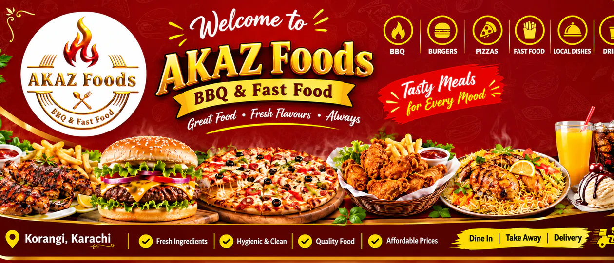 AKAZ Juice Centre & BBQ banner - order online in Delivery Only