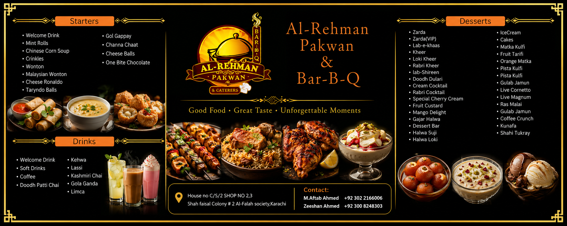 Al Rehman Pakwan & Bar B Q Menu - Online Delivery in Shah Faisal Colony