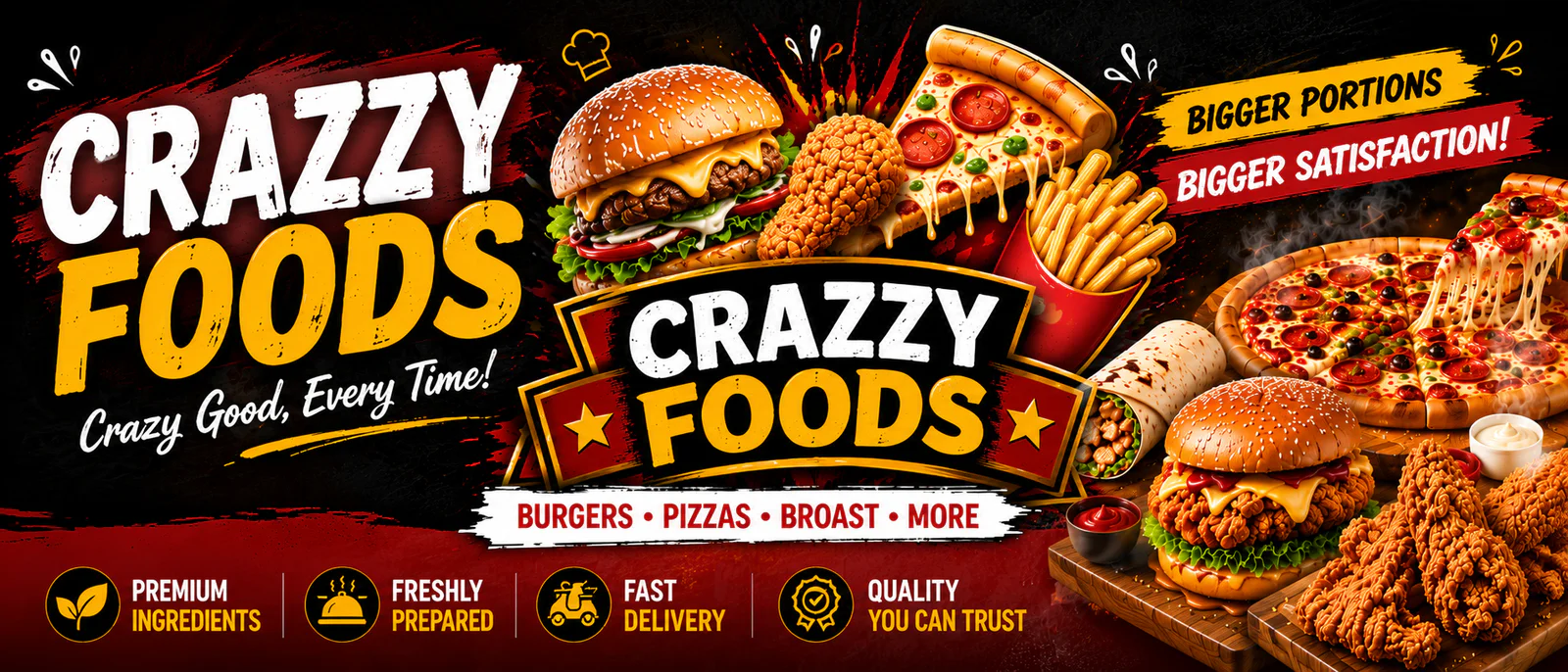 Crazzy Foods - Karachi banner - order online in Gulistan-e-Johar Block 17, Karachi