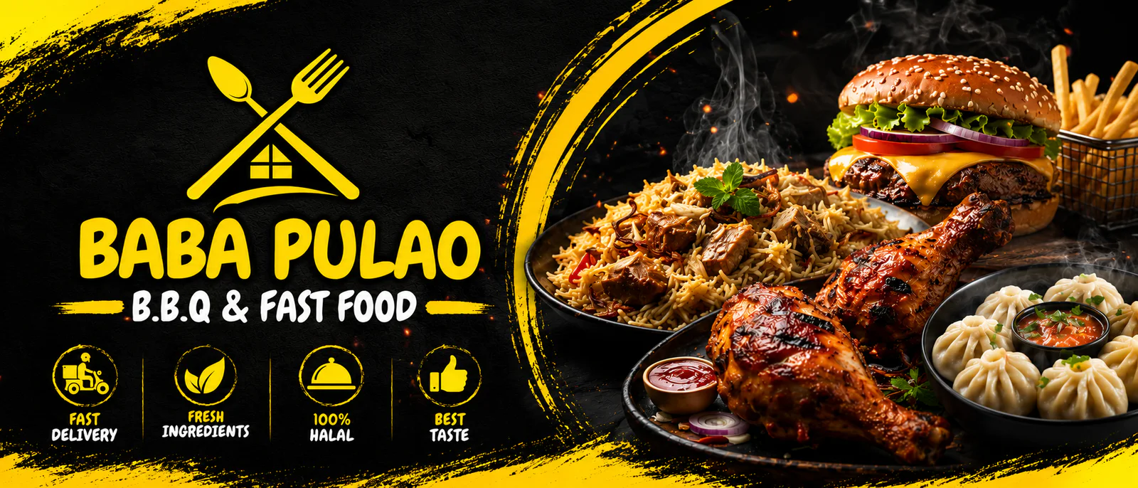 BABA Pulao & Pakwan Center banner - order online in Gulistan-e-Johar Block 18, Karachi
