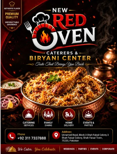 New Red Oven Caterers & Biryani Center banner - order online in Delivery Only