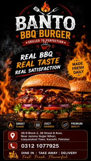 Banto BBQ Burger banner - order online in Delivery Only