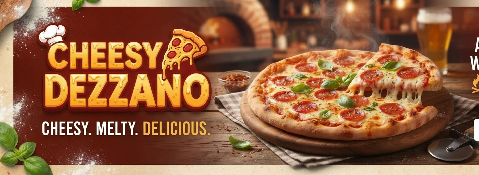 Cheezy Dizzano banner - order online in your area