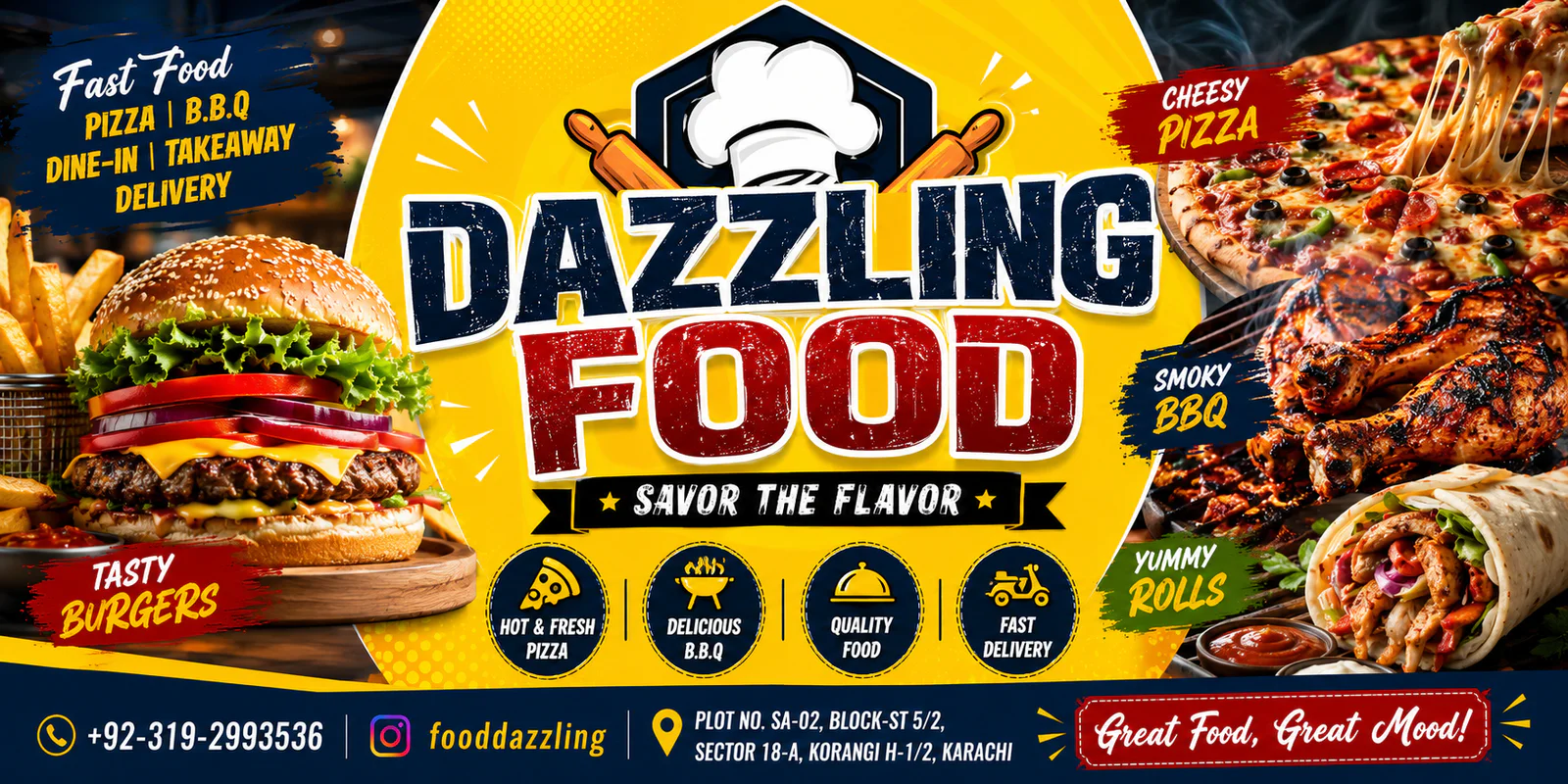 Dazzling Food banner - order online in Korangi District, Karachi
