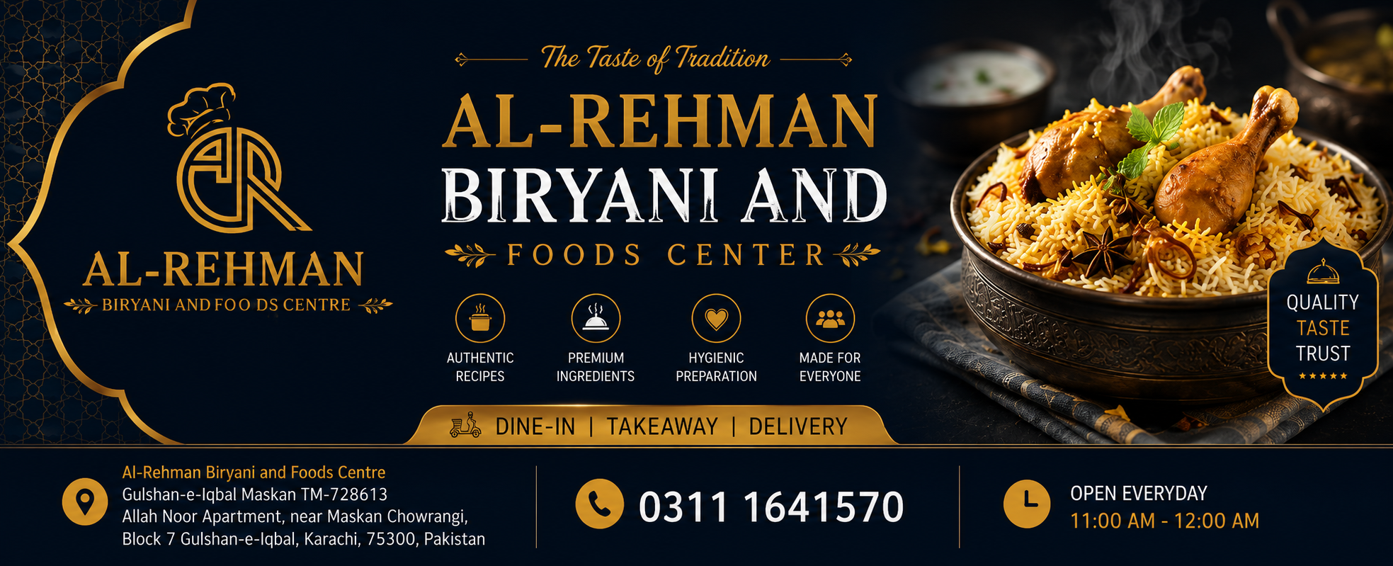 Al-Rehman Biryani and Foods Center Menu - Online Delivery in Gulshan-e-Iqbal Block 7
