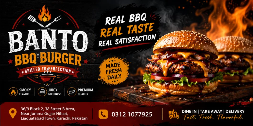 Banto BBQ Burger banner - order online in Delivery Only