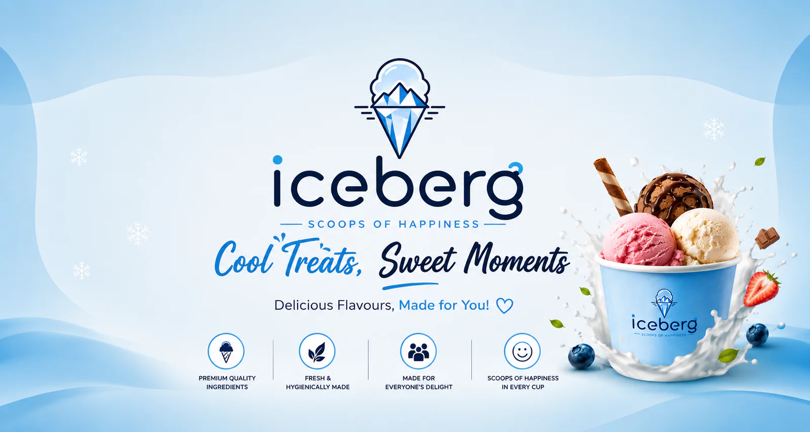 Iceberg banner - order online in Delivery Only