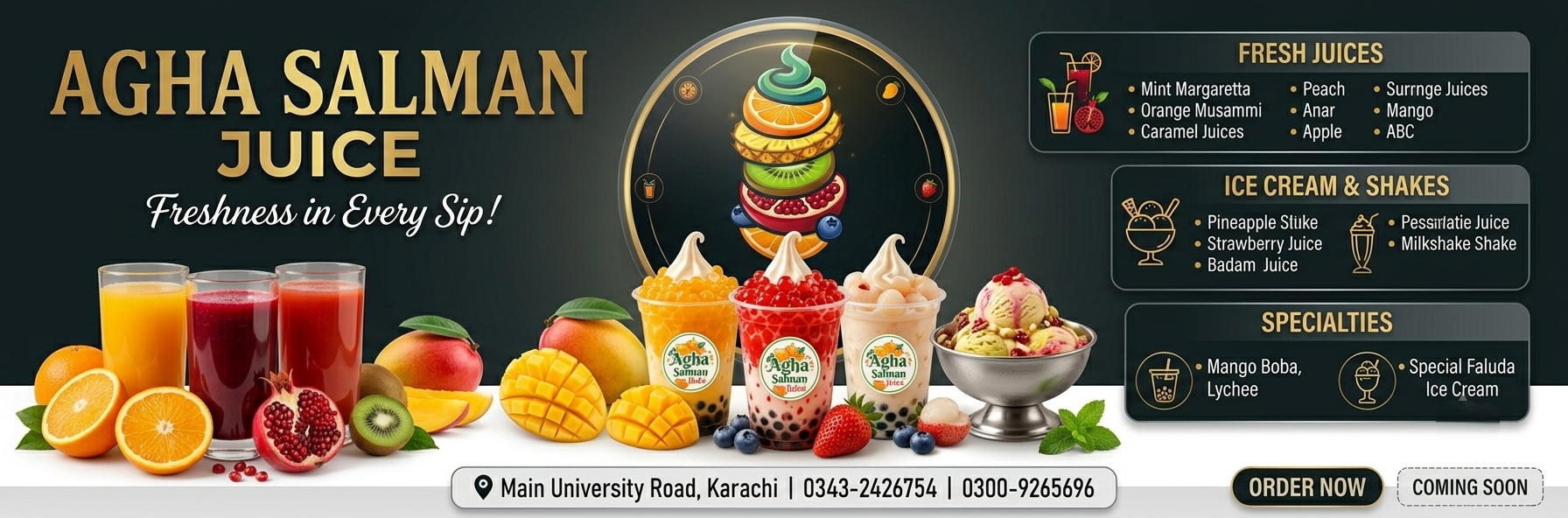 AGHA SALMAN JUICE Menu - Online Delivery in Gulistan-e-Jauhar Block 1