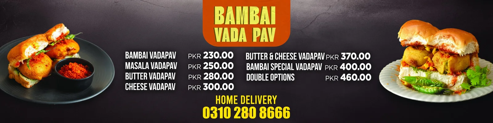 Bambai Vada Pav banner - order online in Gulistan-e-Johar Block 15, Karachi