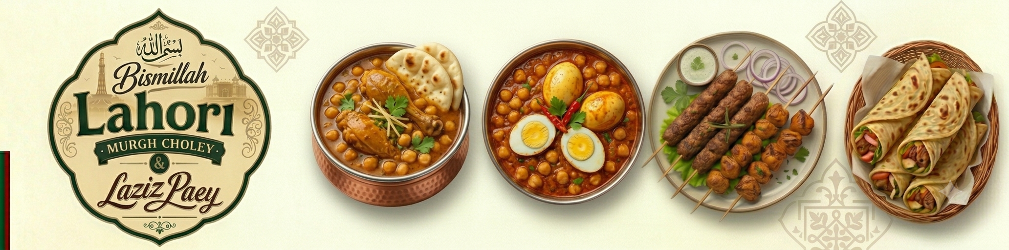 Bismillah Lahori Murgh Choley and Laziz Paey