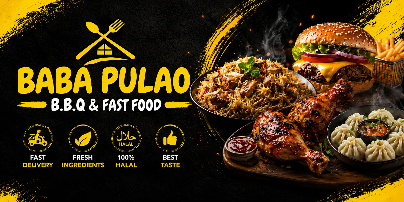 BABA Pulao & Pakwan Center banner - order online in Gulistan-e-Johar Block 18, Karachi