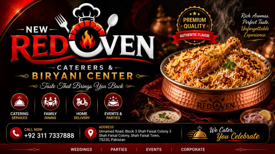 New Red Oven Caterers & Biryani Center banner - order online in Delivery Only