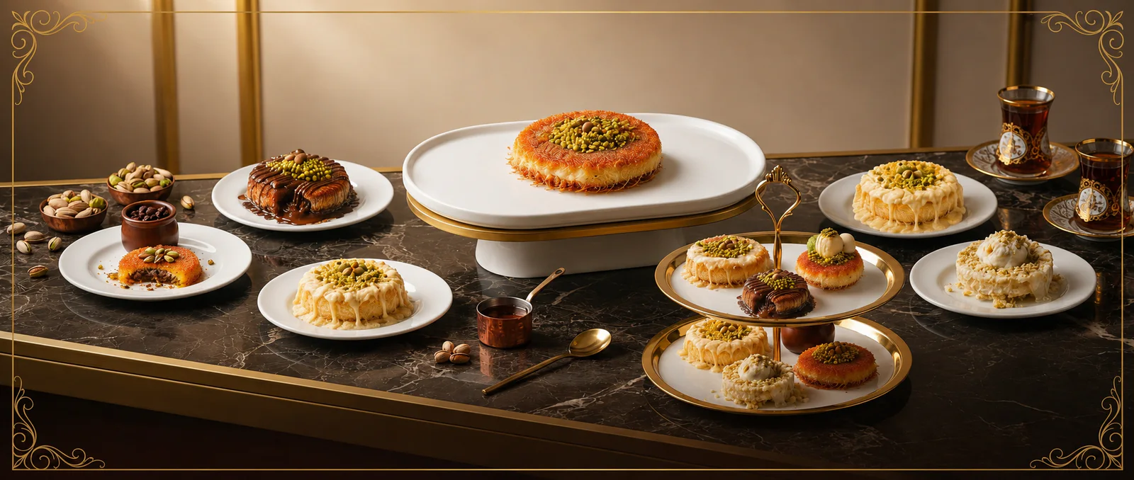 Arabic Kunafa Cart banner - order online in Gulistan-e-Jauhar Block 17, Karachi