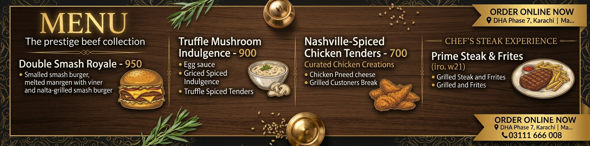 Bob Burger Menu - Online Delivery in DHA Phase 7